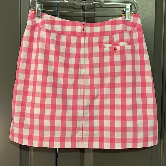 Vintage Lilly Pulitzer Pink Gingham Skort - Picture 7 of 7